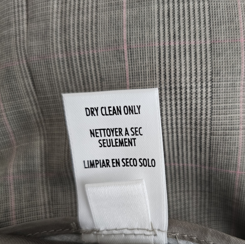 Petite Sophisticate Fully Lined Glen Plaid Dress Slacks | EUC | 2P | Gray Pink - Picture 14 of 15